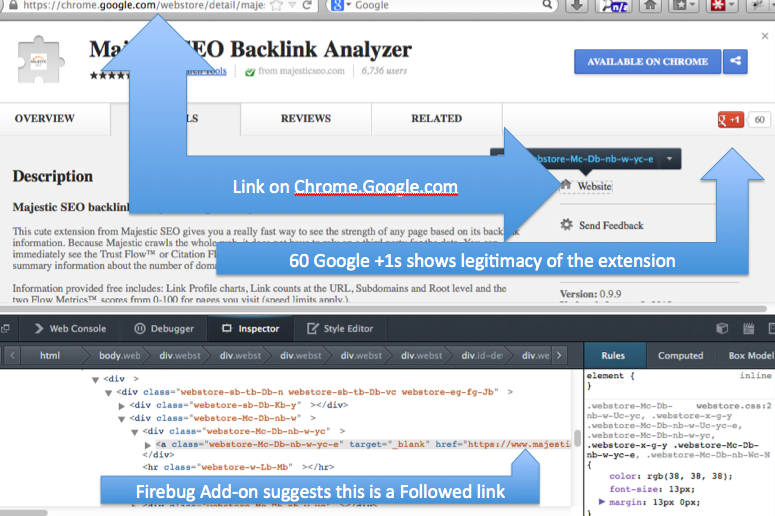 Backlink analyzer