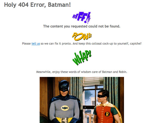 Batman 404 page