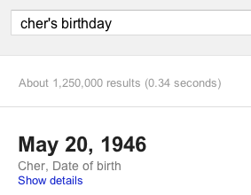 Cher's birthday