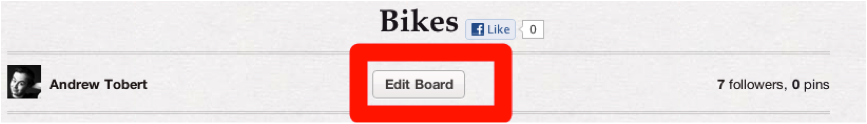 Edit a board on Pinterest