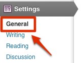 General settings on WordPress