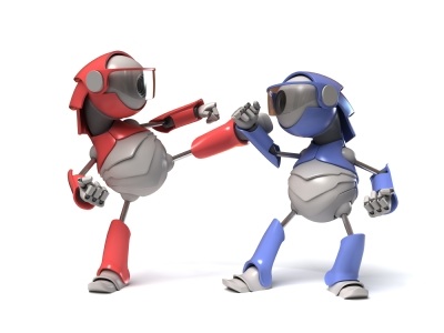Picture of robots fighting