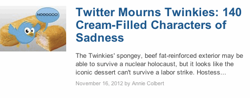 Twinkies on Twitter